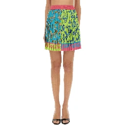 "OUTLINE BAROQUE" MINI PLEATED SKIRT