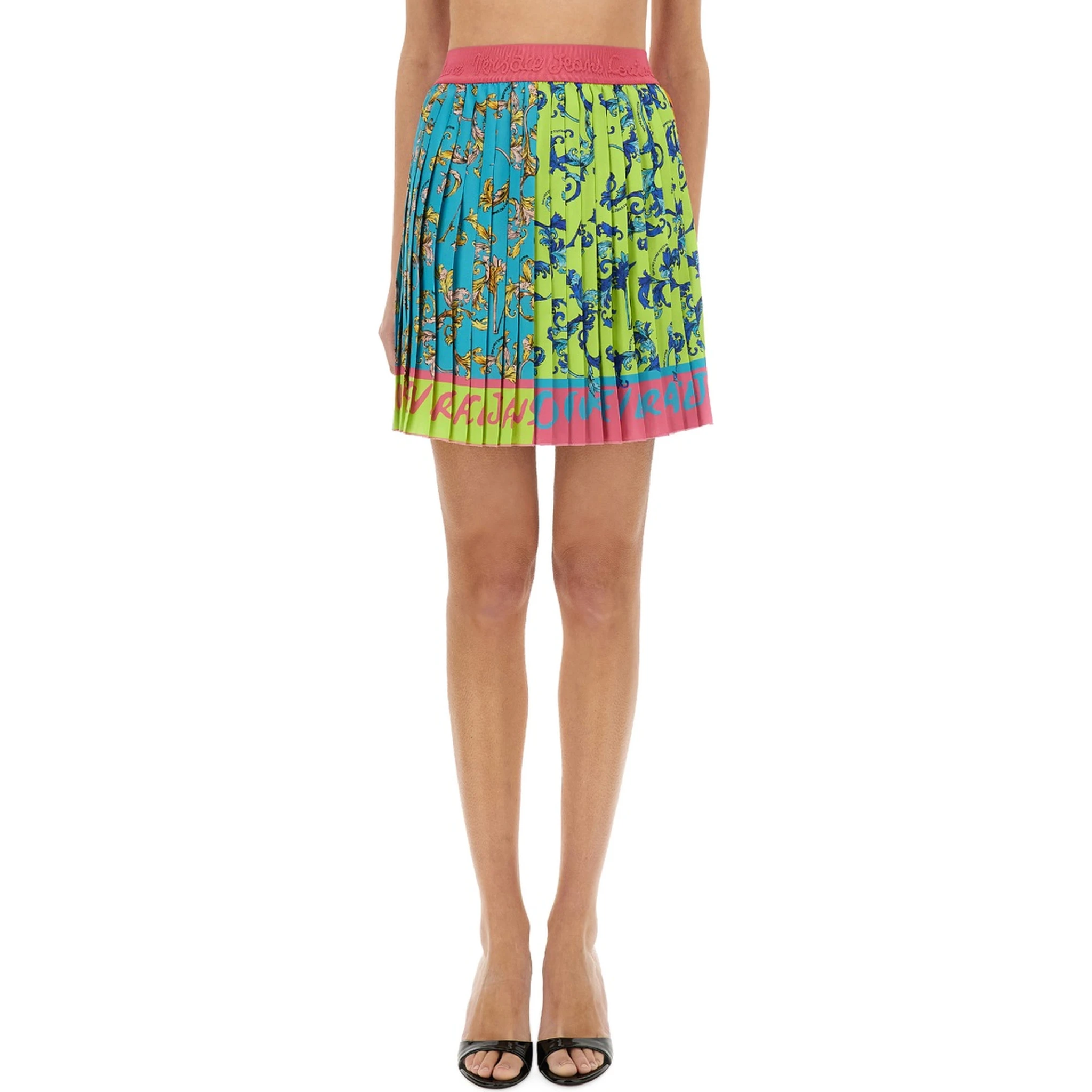 "OUTLINE BAROQUE" MINI PLEATED SKIRT