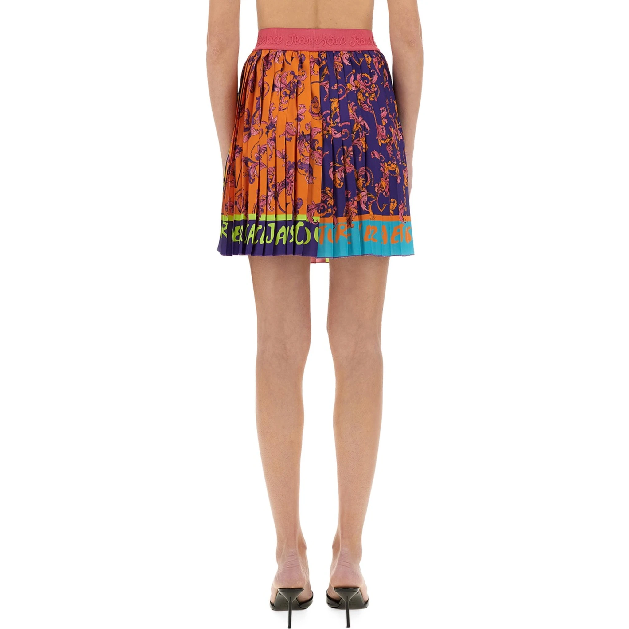 "OUTLINE BAROQUE" MINI PLEATED SKIRT