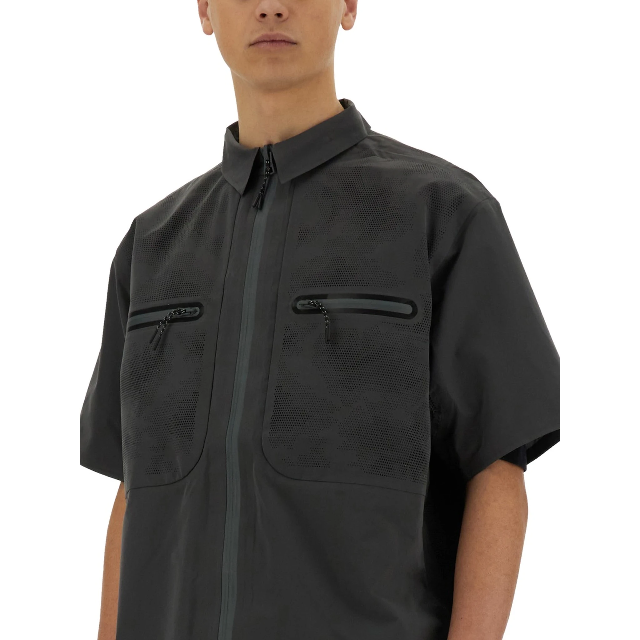 LASER CUT SHORT SLEEVE SHIRT