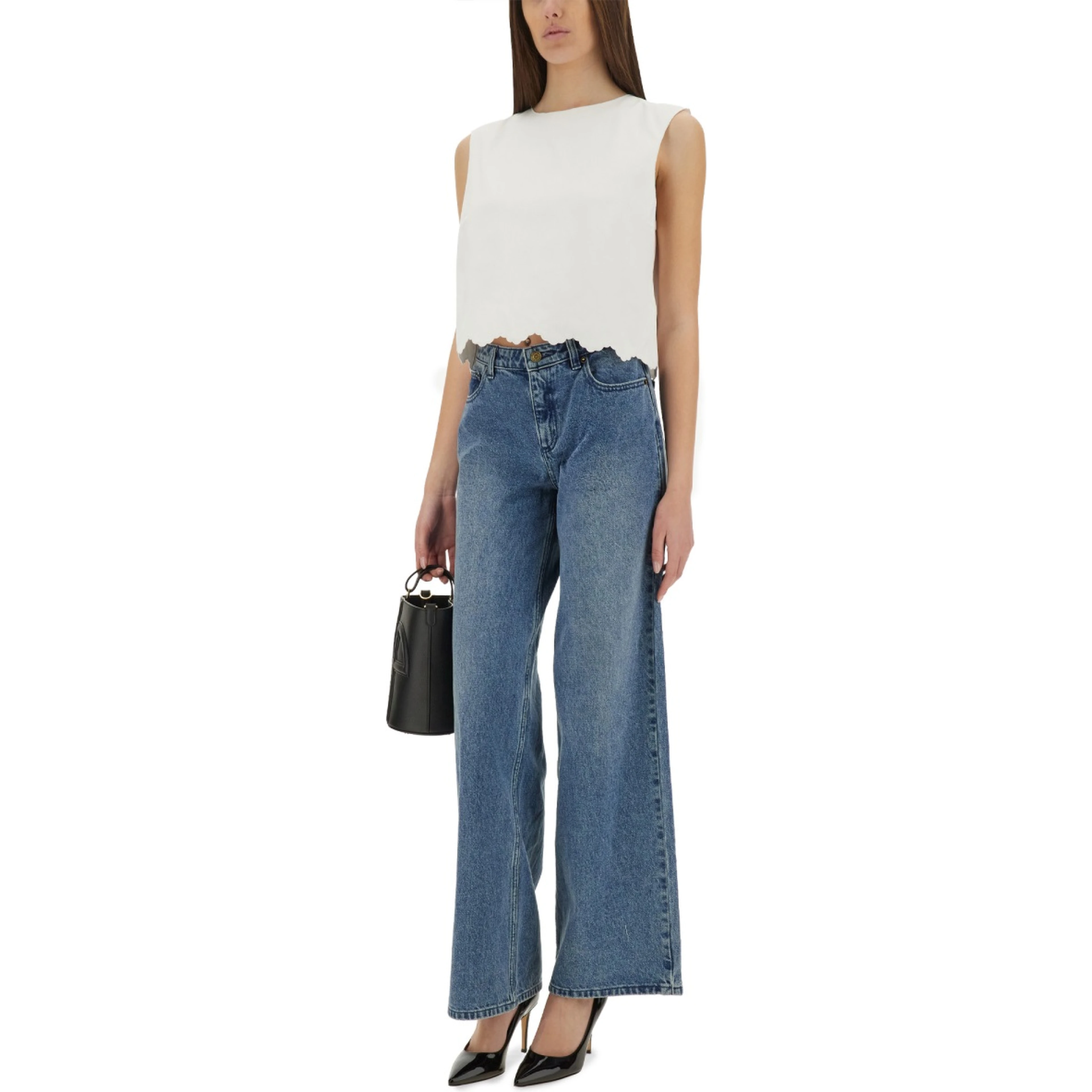 SHORT POPLIN TOP