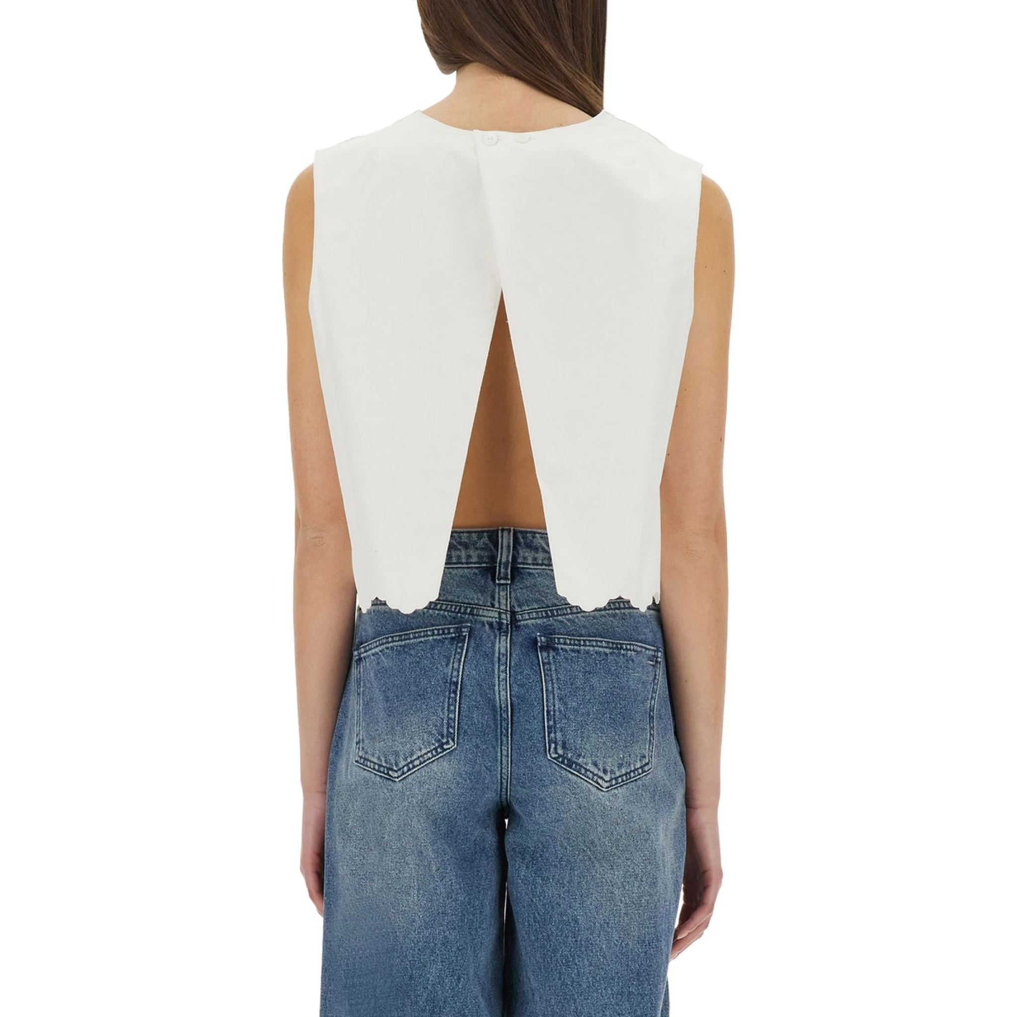 SHORT POPLIN TOP