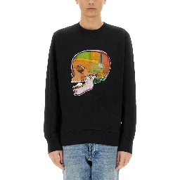 "SKULL SKETCH" PRINT SWEATSHIRT