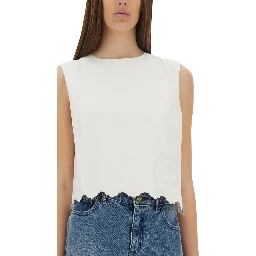 SHORT POPLIN TOP