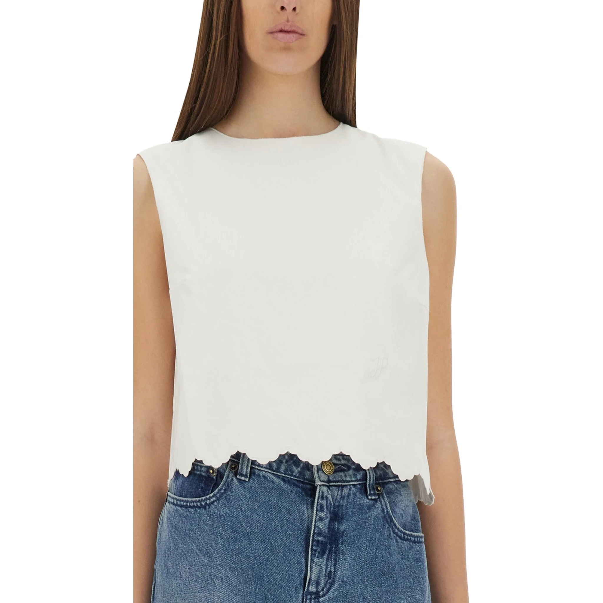 SHORT POPLIN TOP