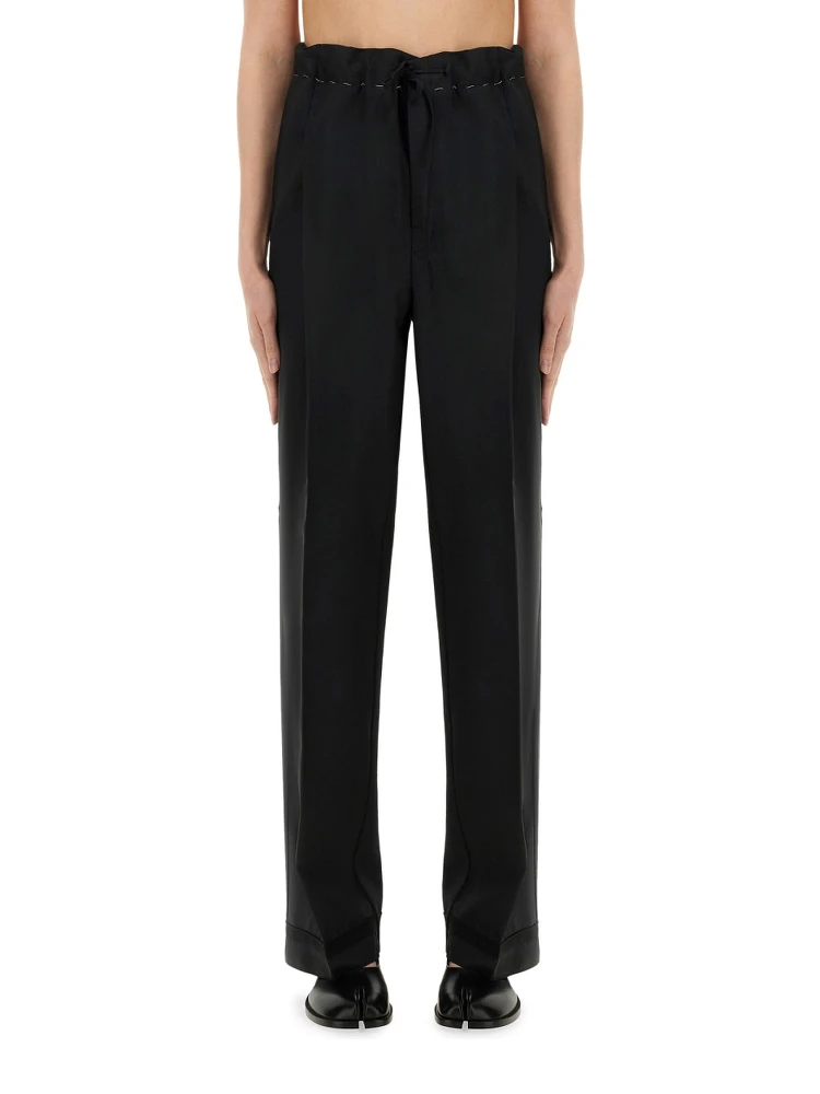 WOOL AND MOHAIR PANTS