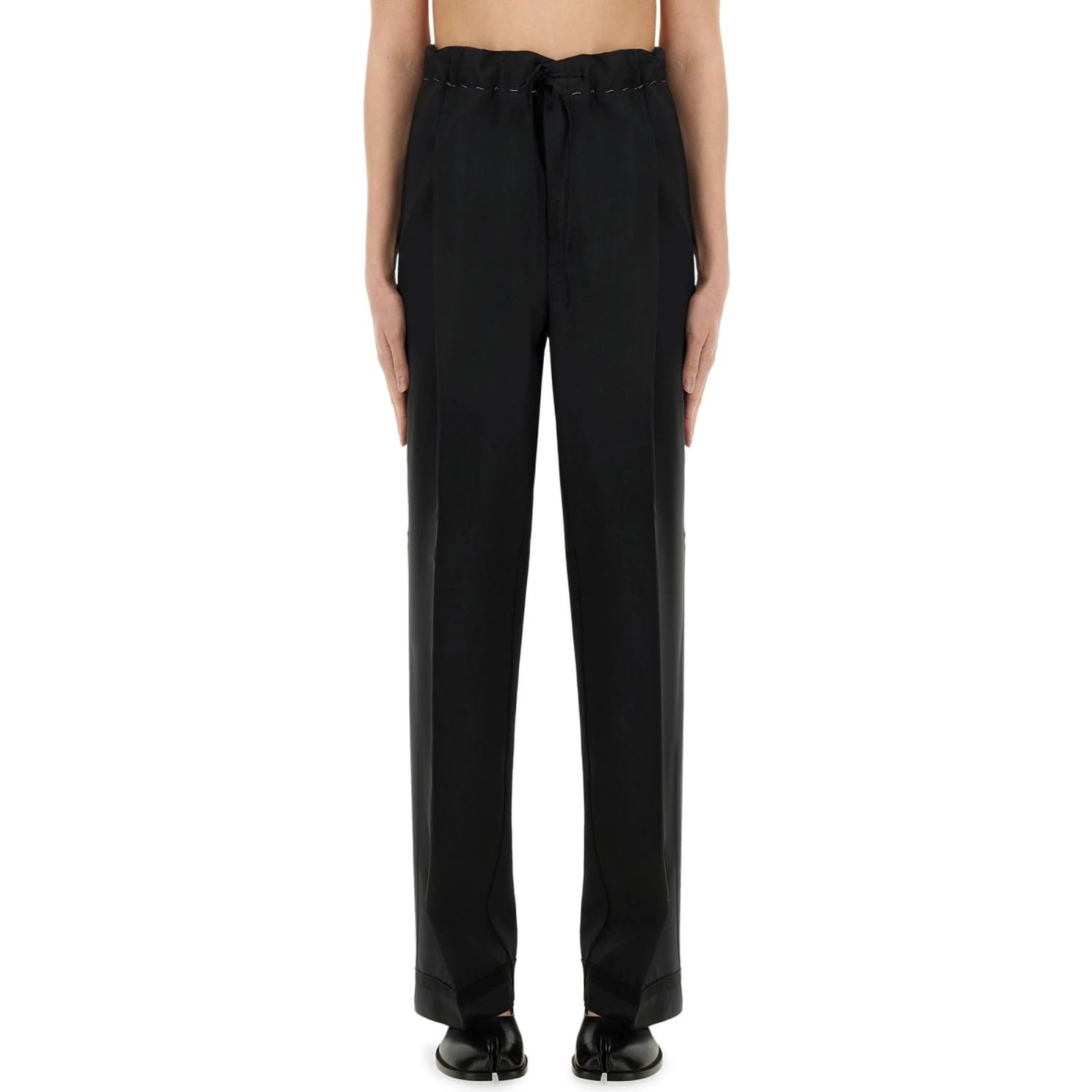 WOOL AND MOHAIR PANTS