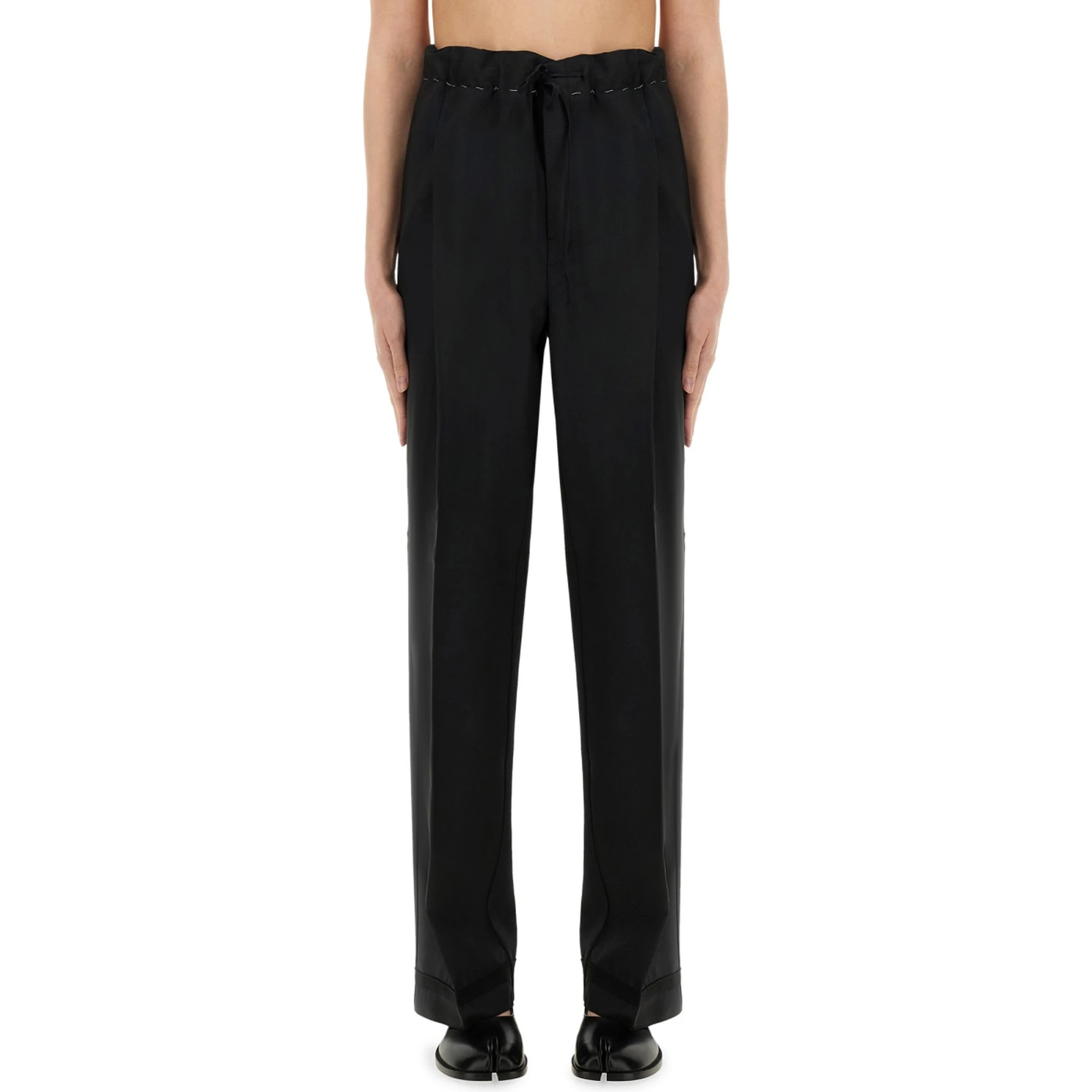 WOOL AND MOHAIR PANTS