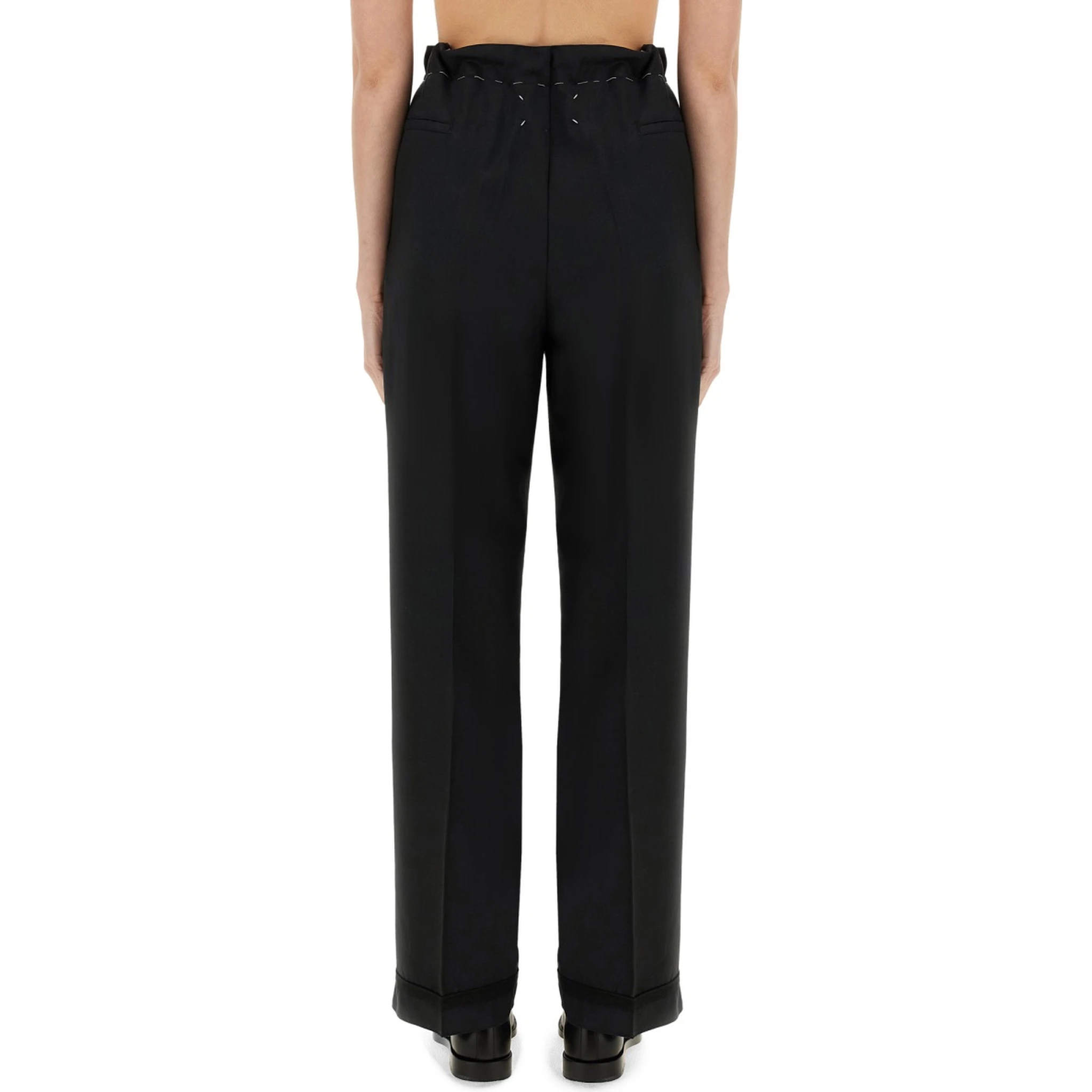 WOOL AND MOHAIR PANTS