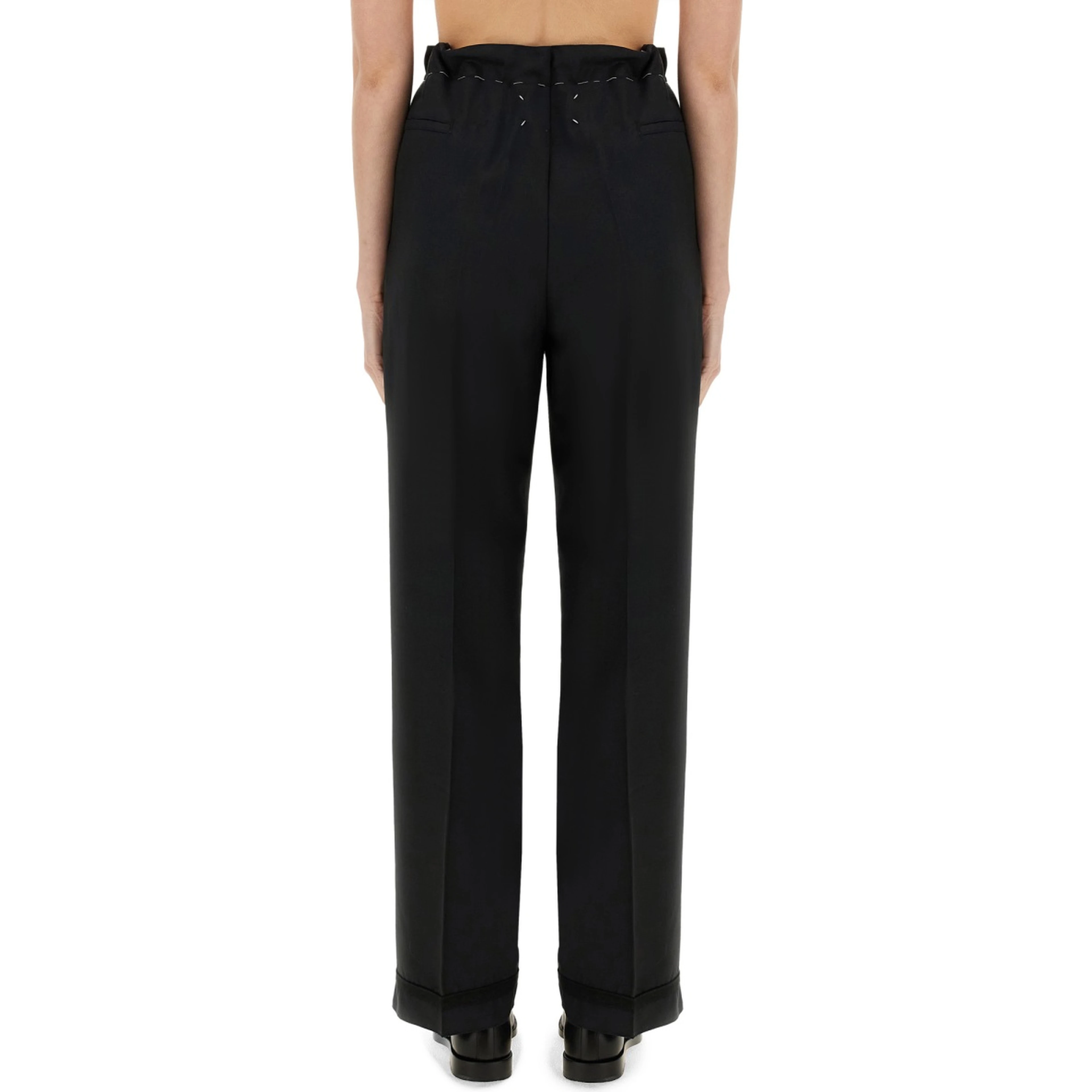 WOOL AND MOHAIR PANTS