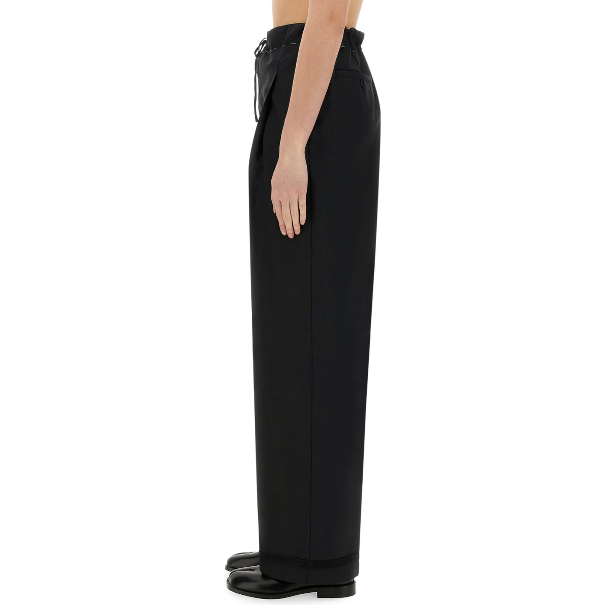 WOOL AND MOHAIR PANTS