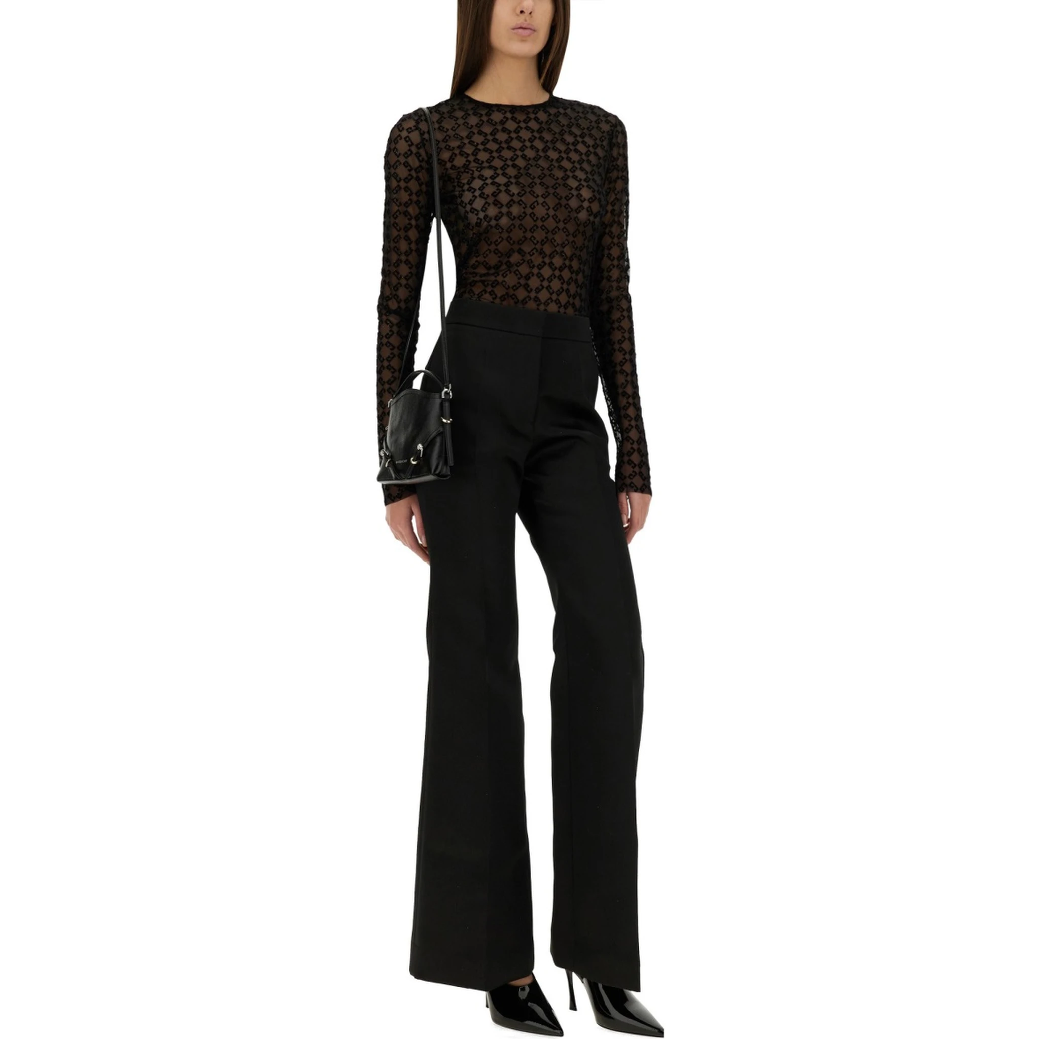 MONOGRAM TULLE BODYSUIT