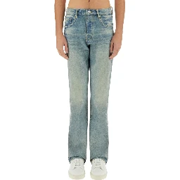 "COATED FLARE" JEANS