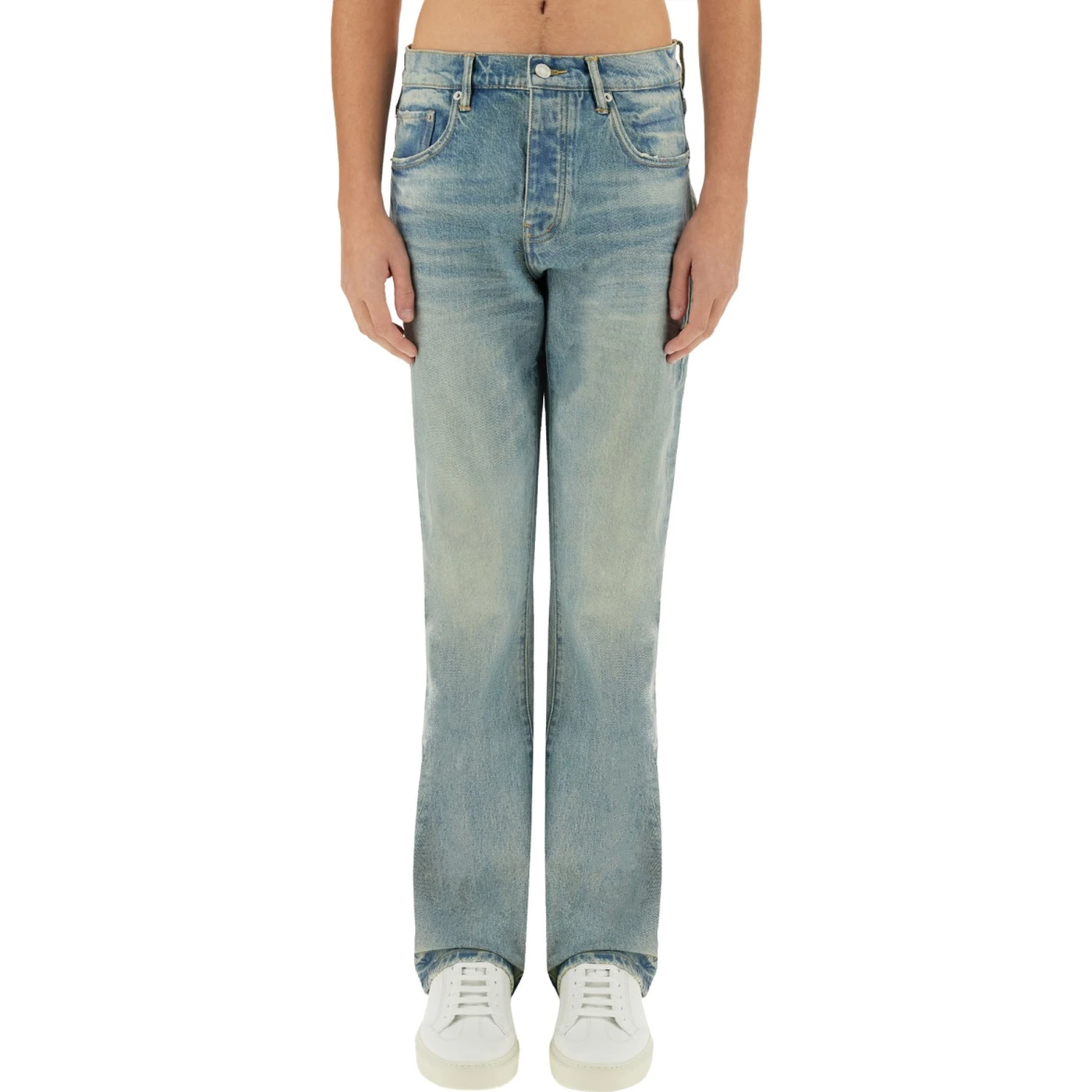 "COATED FLARE" JEANS
