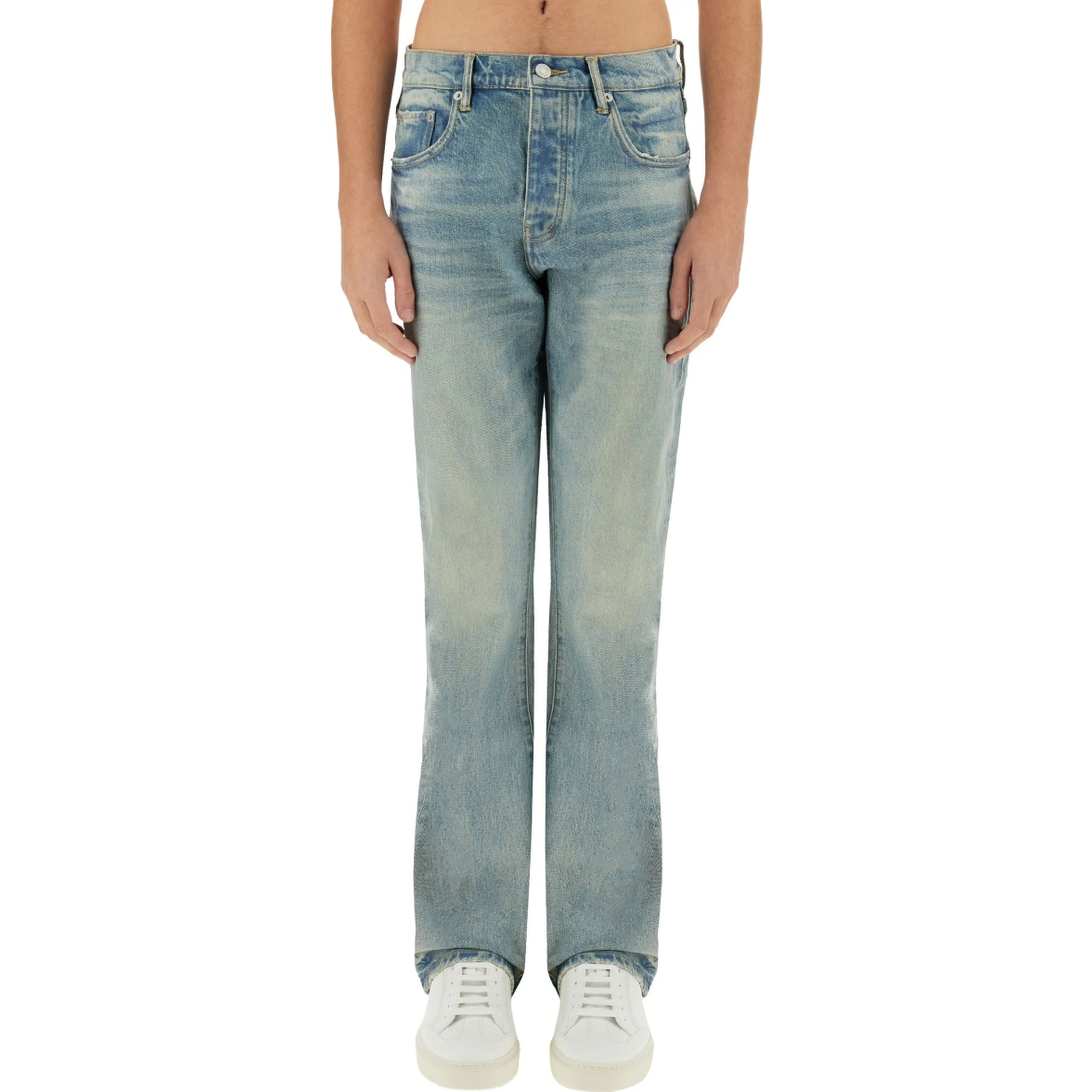 "COATED FLARE" JEANS