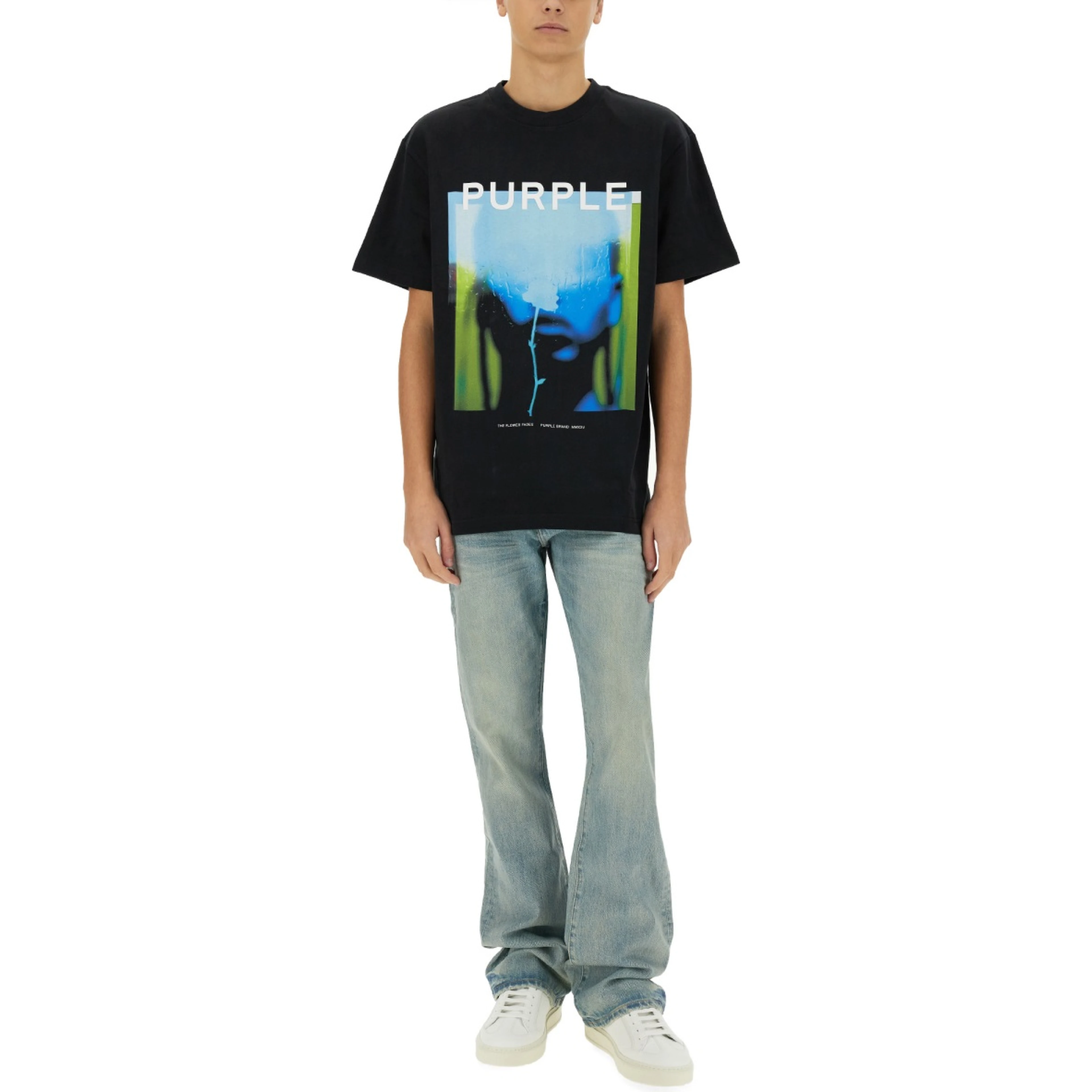 "COATED FLARE" JEANS