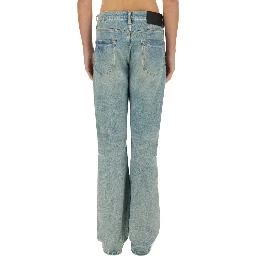"COATED FLARE" JEANS