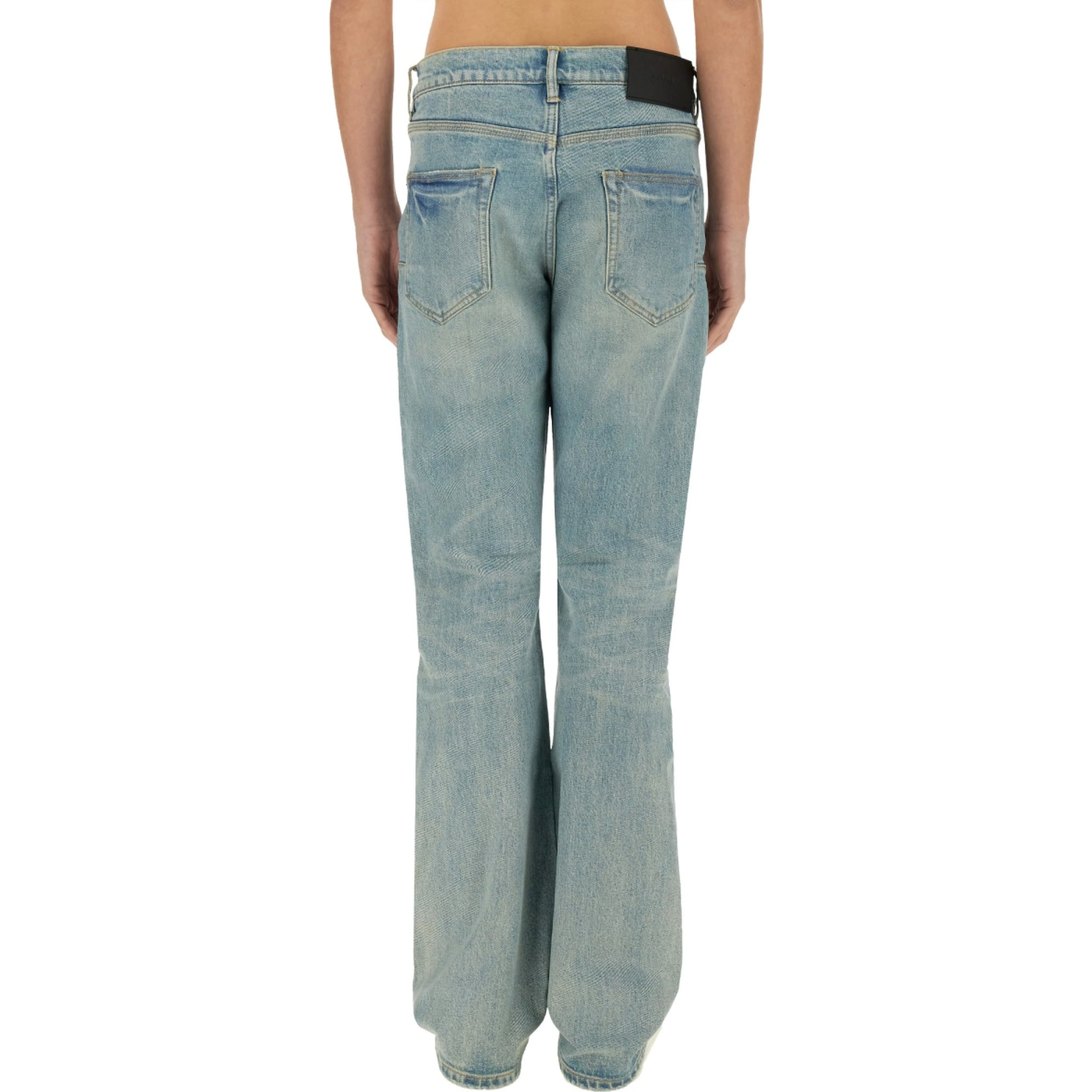 "COATED FLARE" JEANS