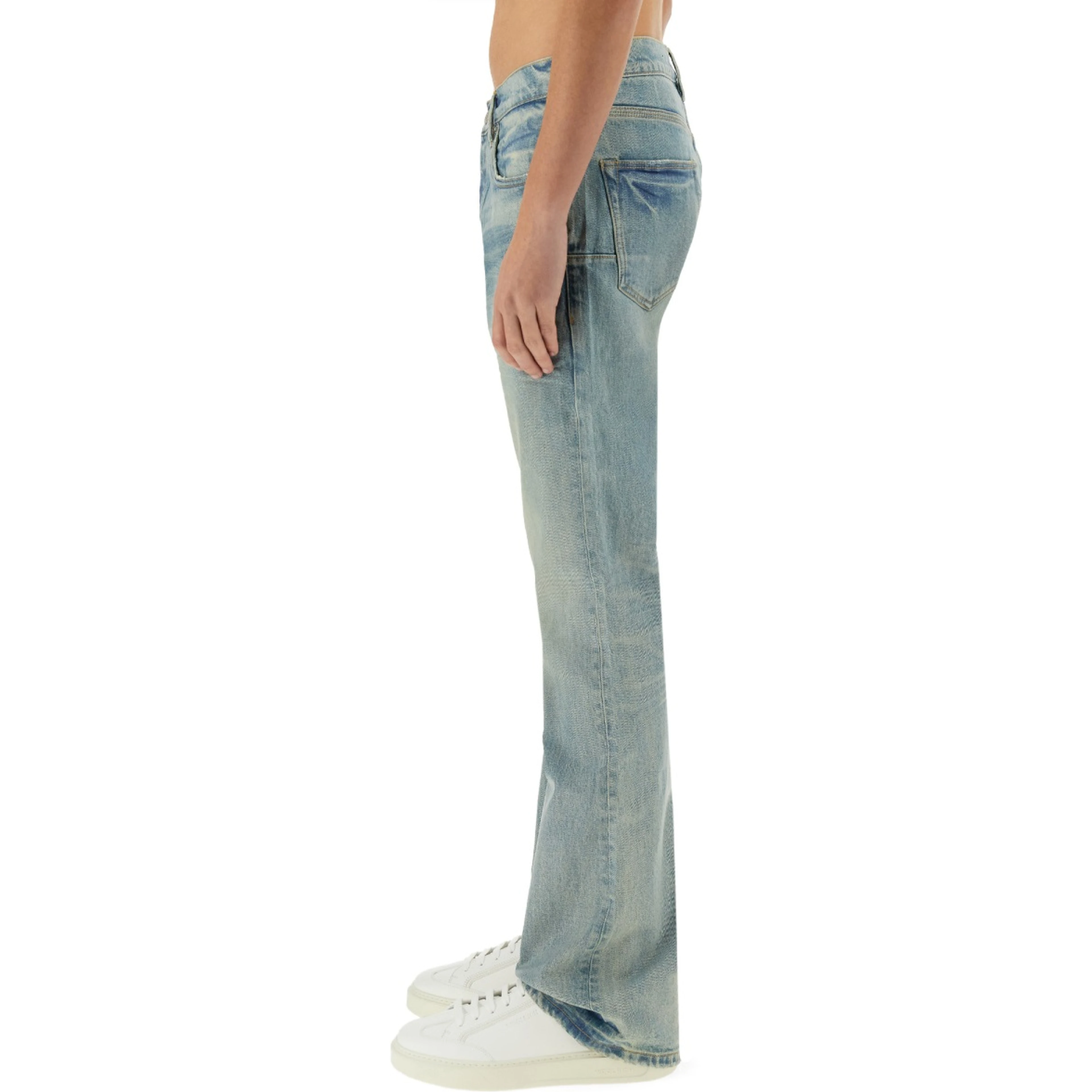 "COATED FLARE" JEANS