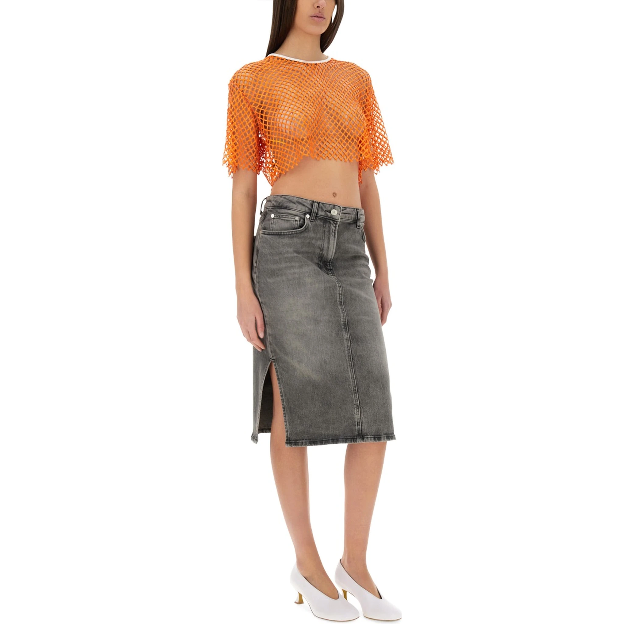 CROPPED MESH TOP