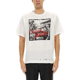COTTON T-SHIRT WITH "ITALIAN HOLIDAY" PRINT