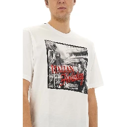 COTTON T-SHIRT WITH "ITALIAN HOLIDAY" PRINT