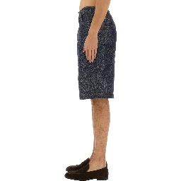 JACQUARD DENIM BERMUDA SHORTS