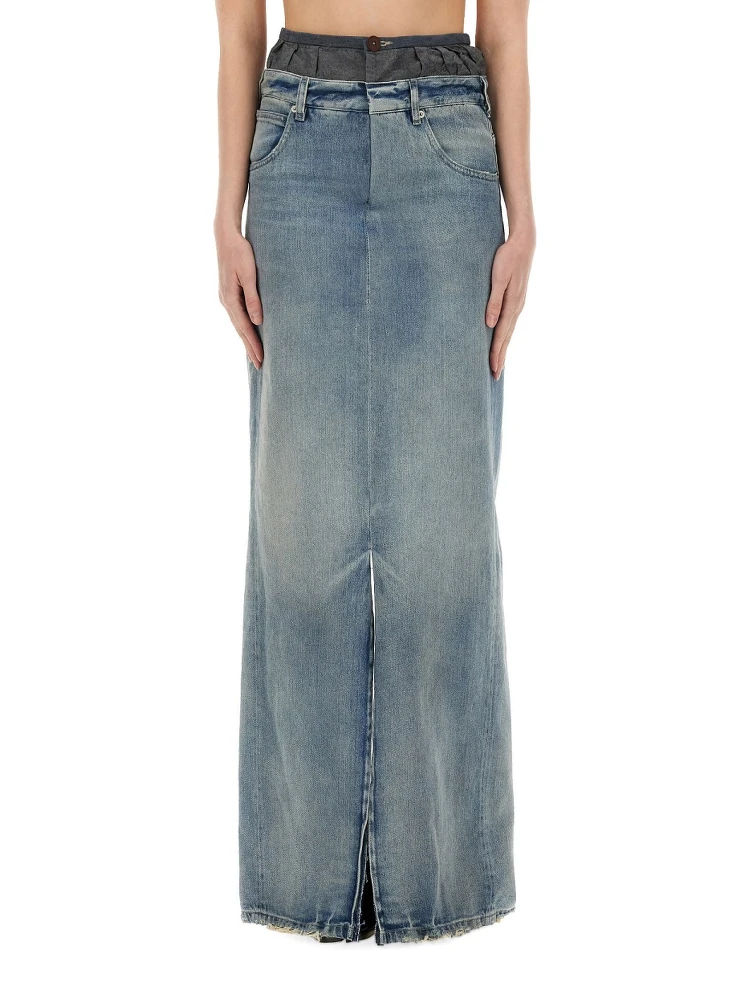DENIM SKIRT "ANONYMITY OF THE LINING"