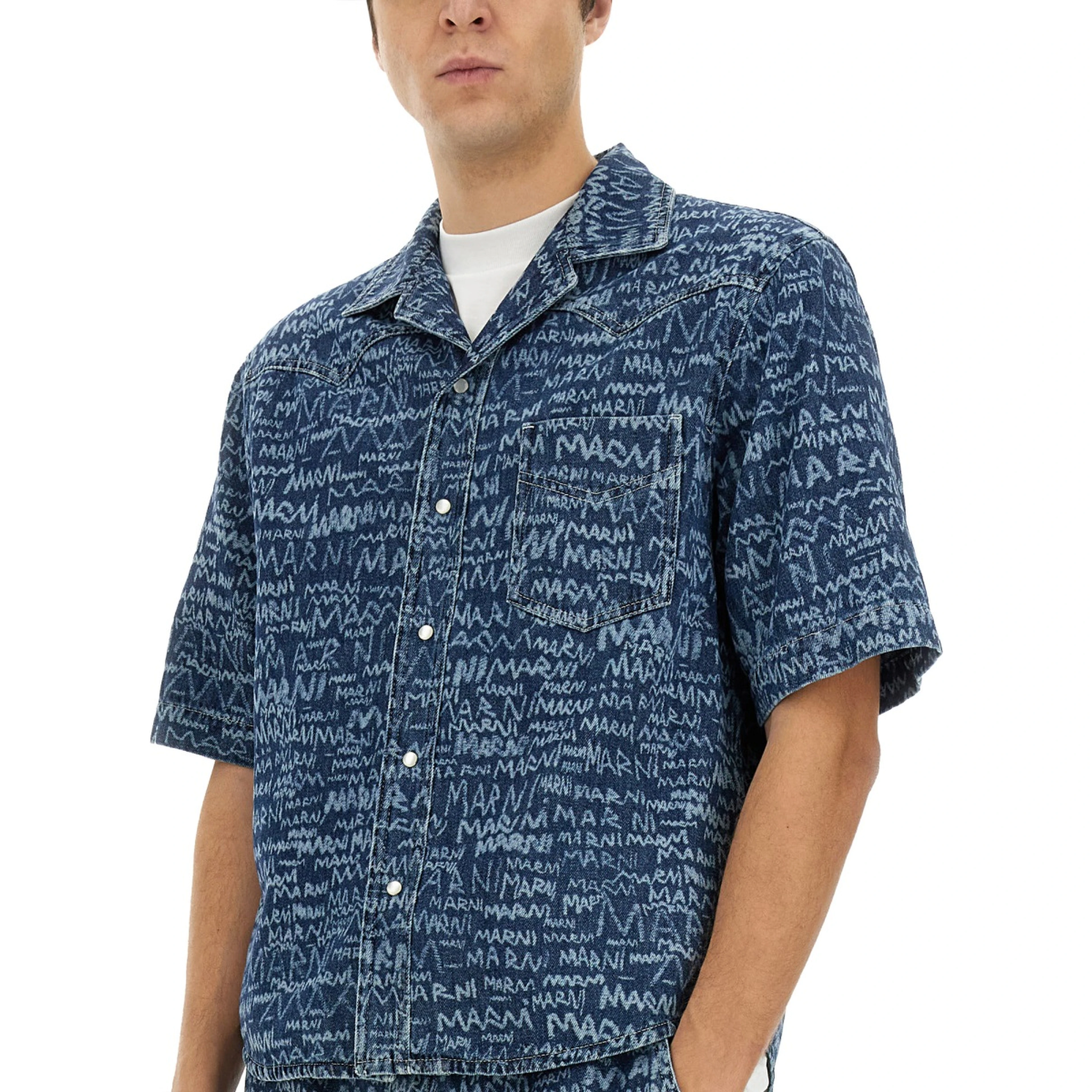 DENIM BOWLING SHIRT