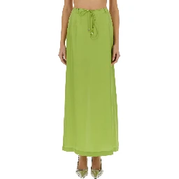 LONG SILK SKIRT
