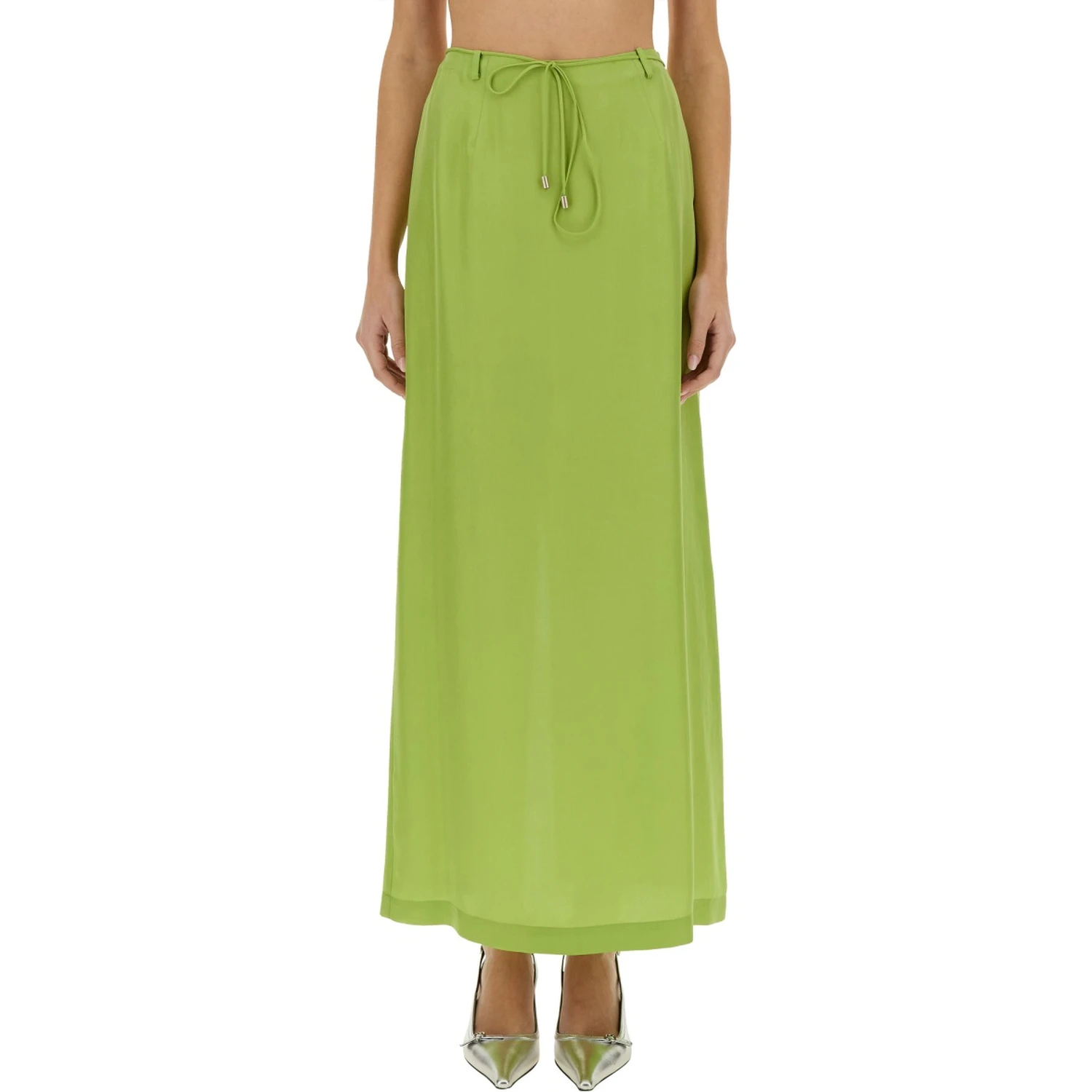 LONG SILK SKIRT