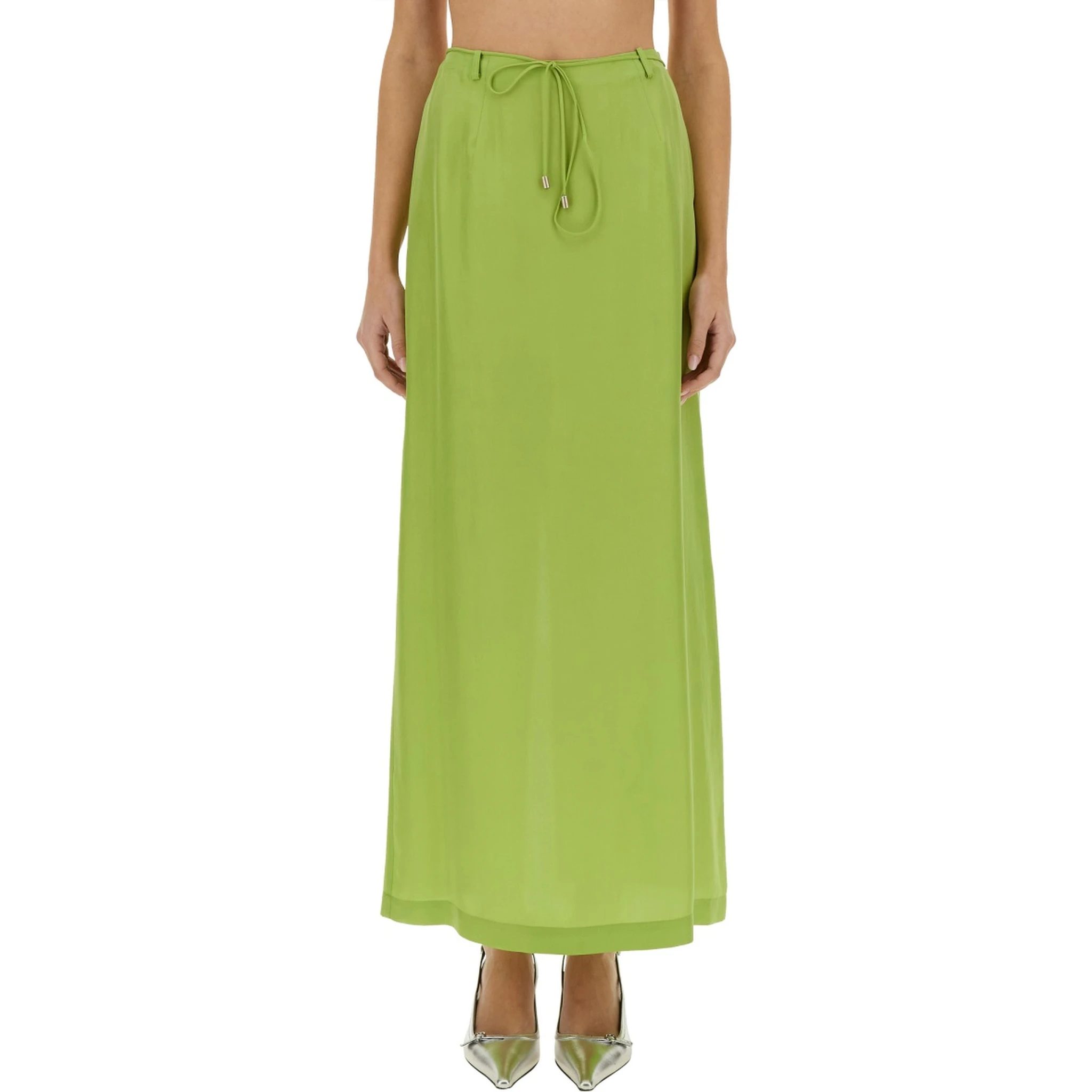 LONG SILK SKIRT