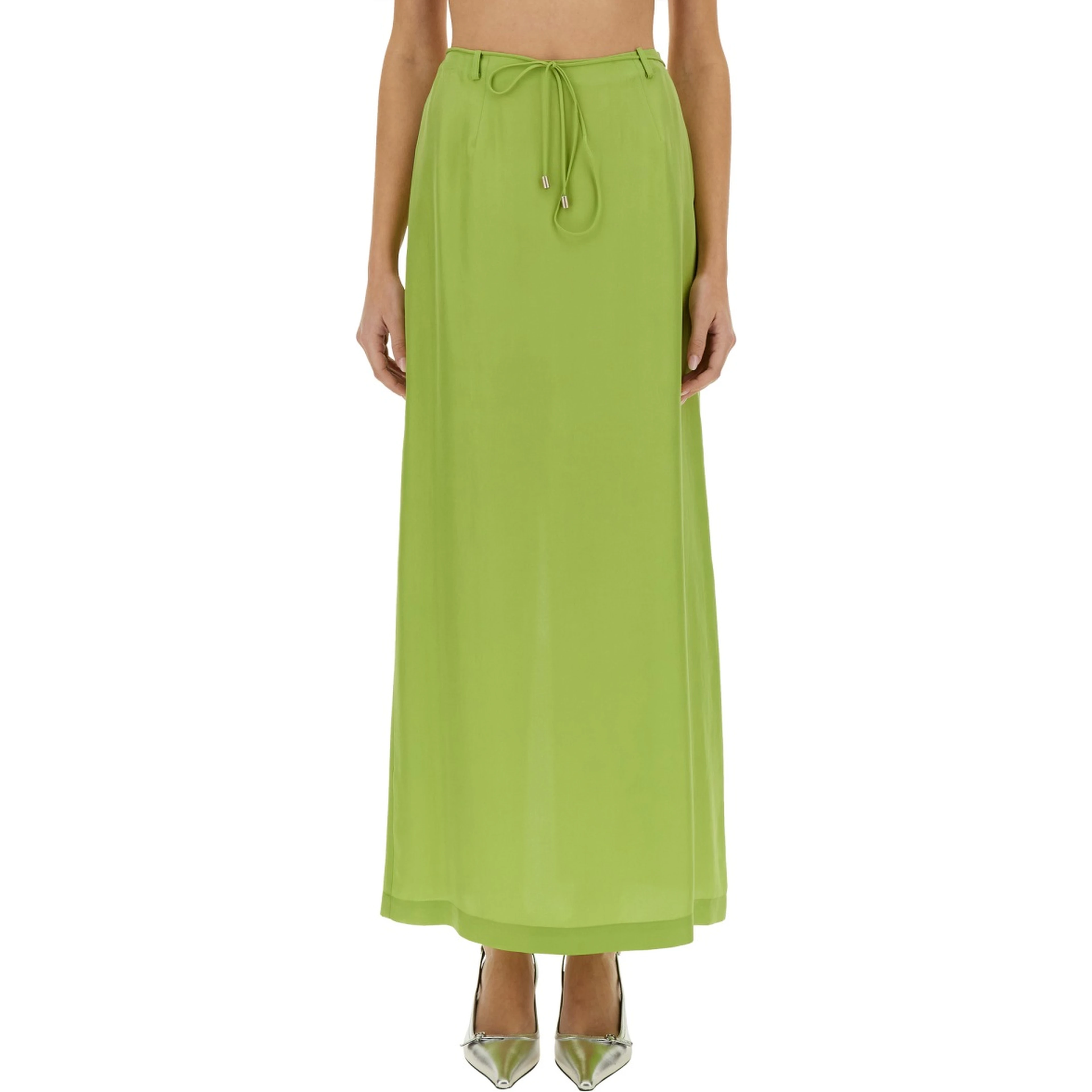 LONG SILK SKIRT