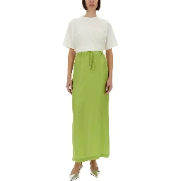 LONG SILK SKIRT