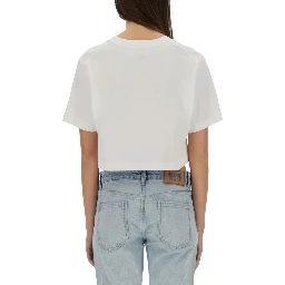 ICE-CREAM PRINT CROPPED T-SHIRT