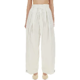 WIDE PANTS IN COTTON GABARDINE