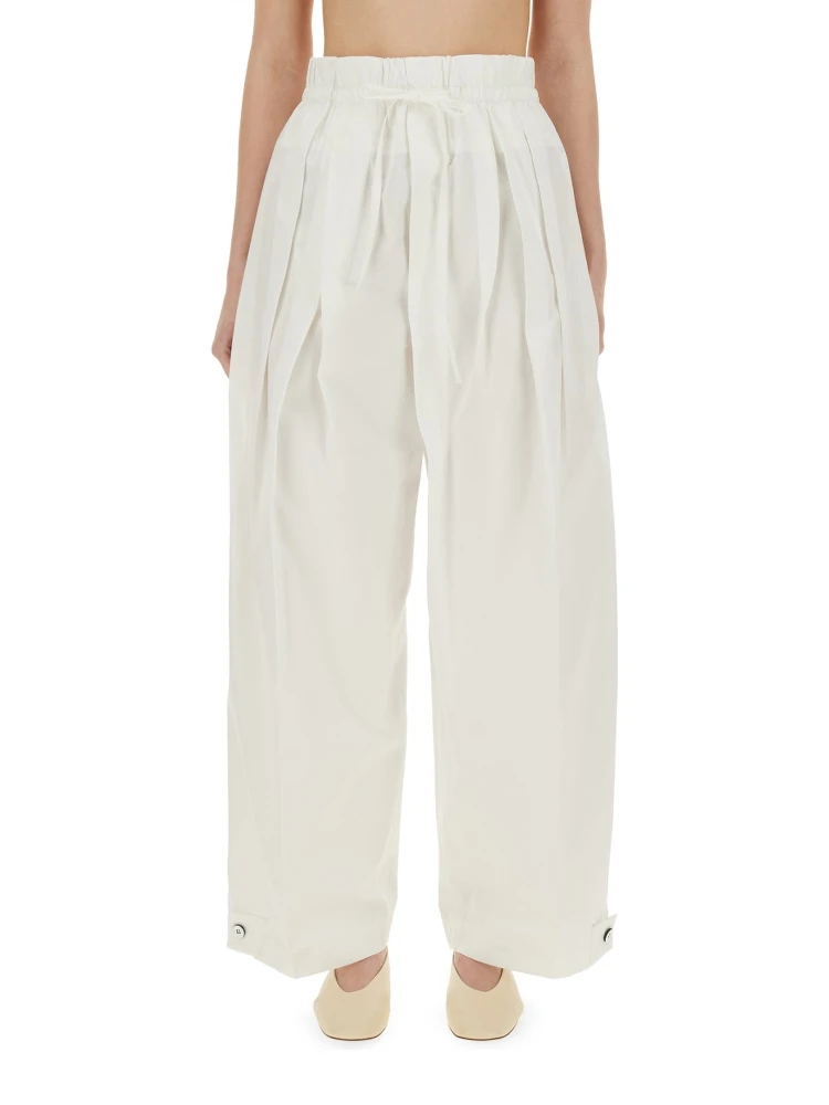 WIDE PANTS IN COTTON GABARDINE