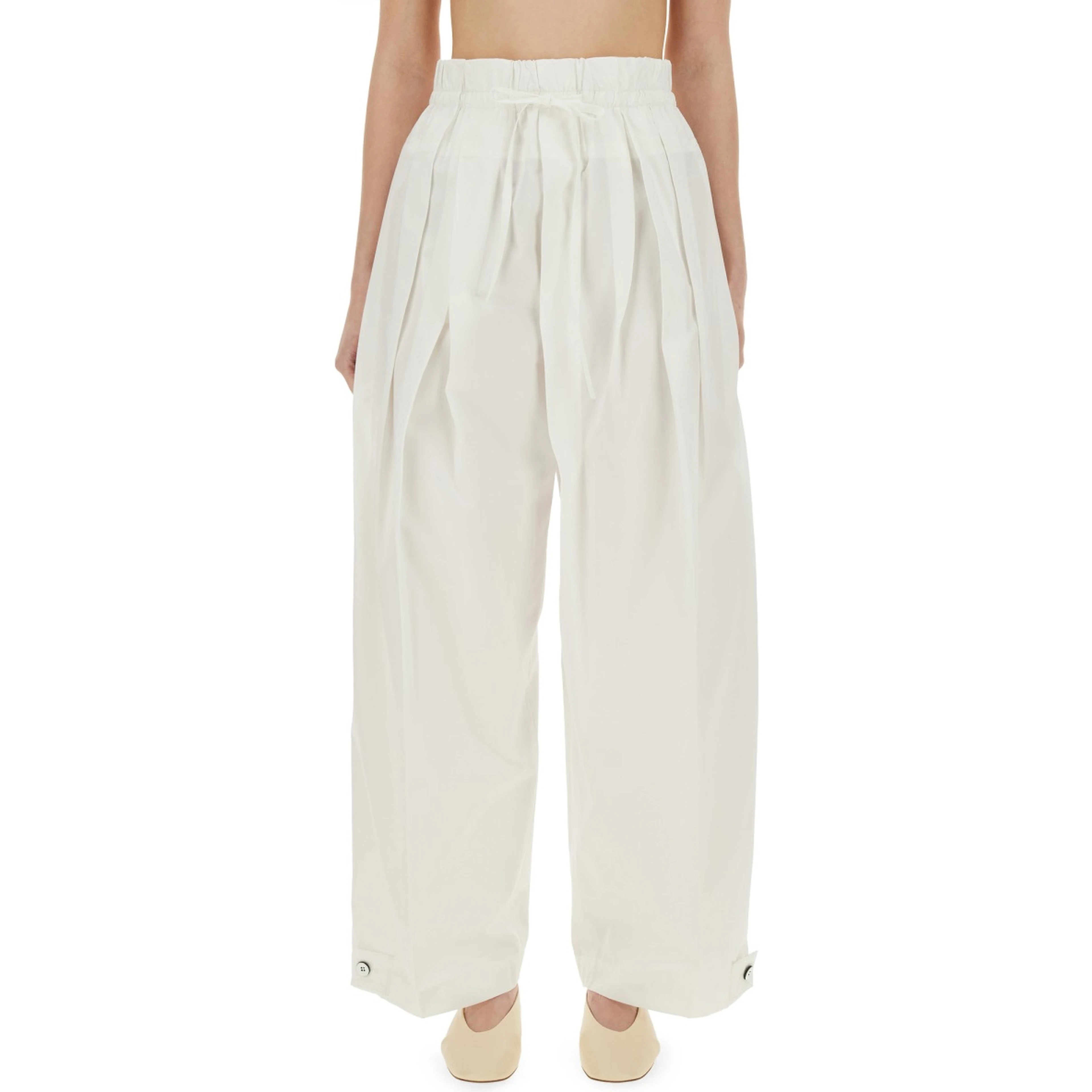 WIDE PANTS IN COTTON GABARDINE