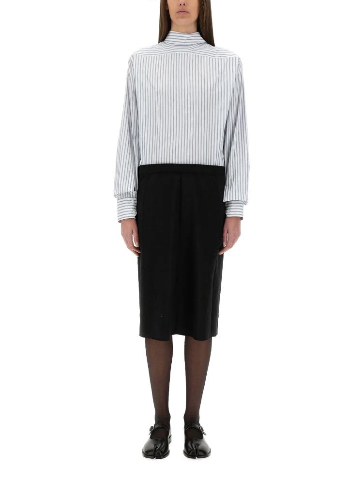 INVERTED STRIPED DRESS-SHIRT