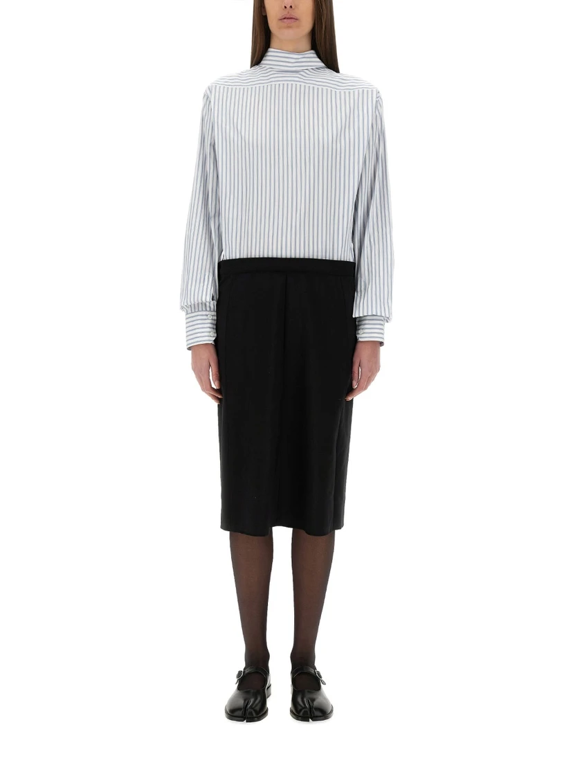INVERTED STRIPED DRESS-SHIRT