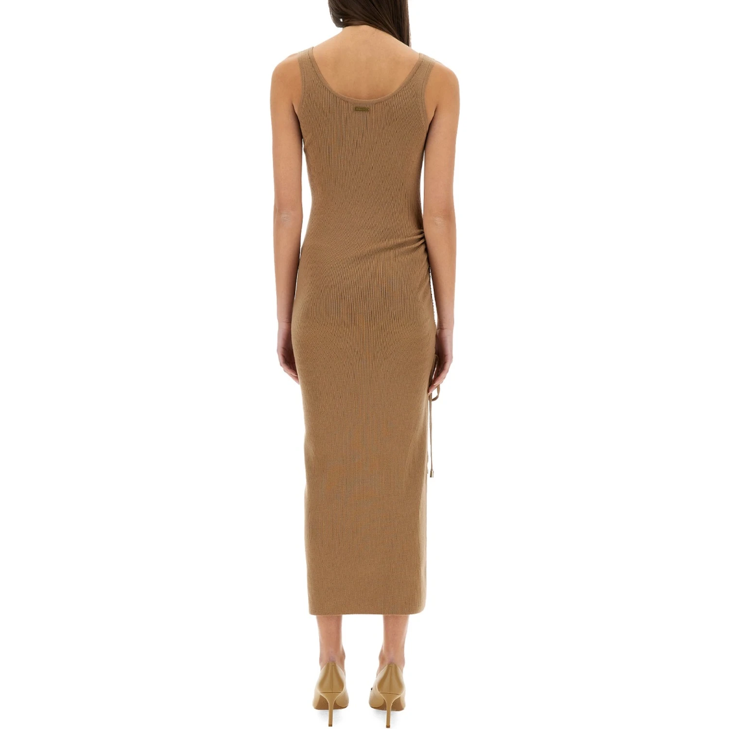 STRETCH WOOL BLEND CAMISOLE DRESS