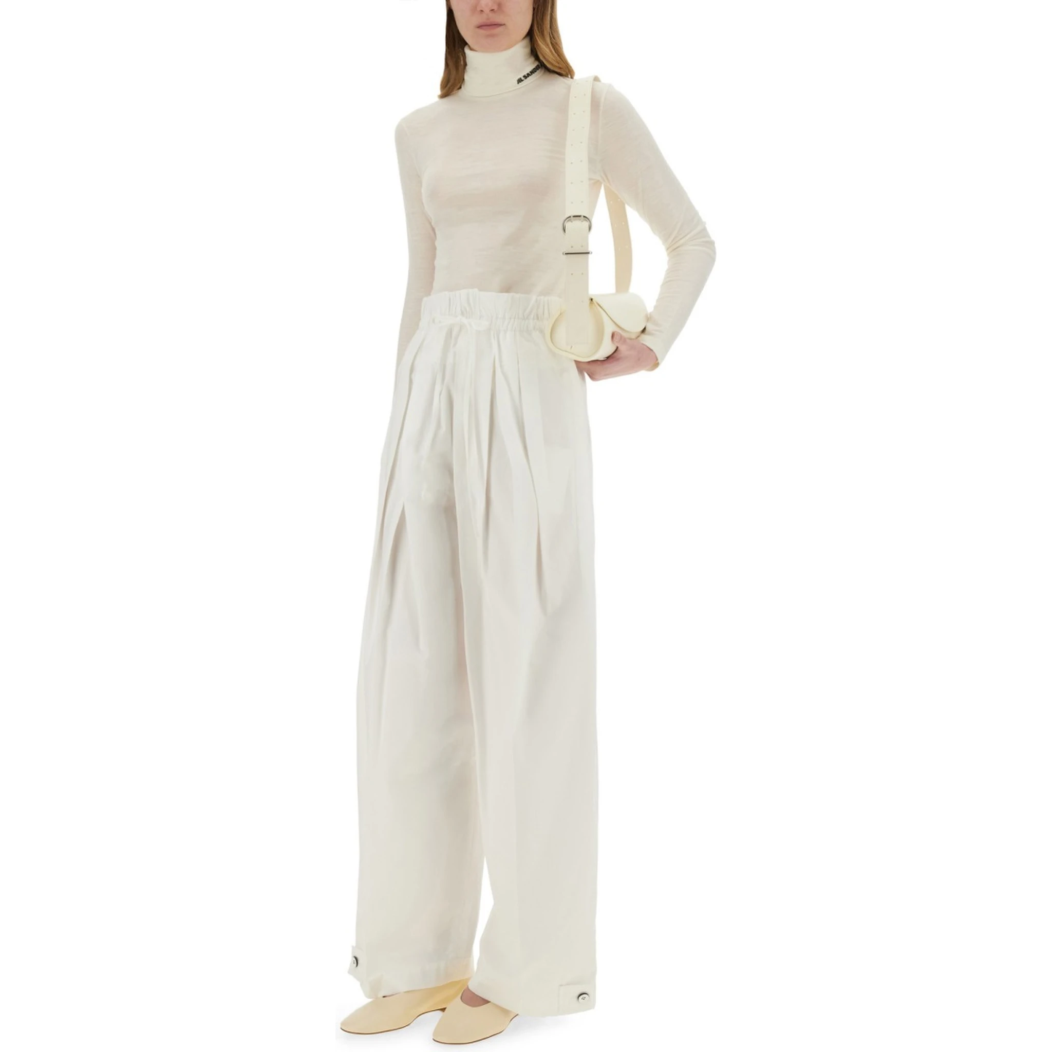 WIDE PANTS IN COTTON GABARDINE