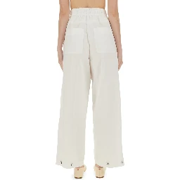 WIDE PANTS IN COTTON GABARDINE