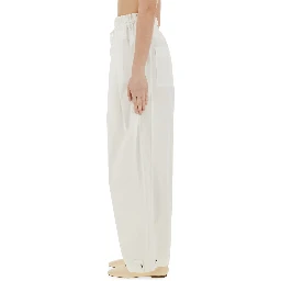 WIDE PANTS IN COTTON GABARDINE