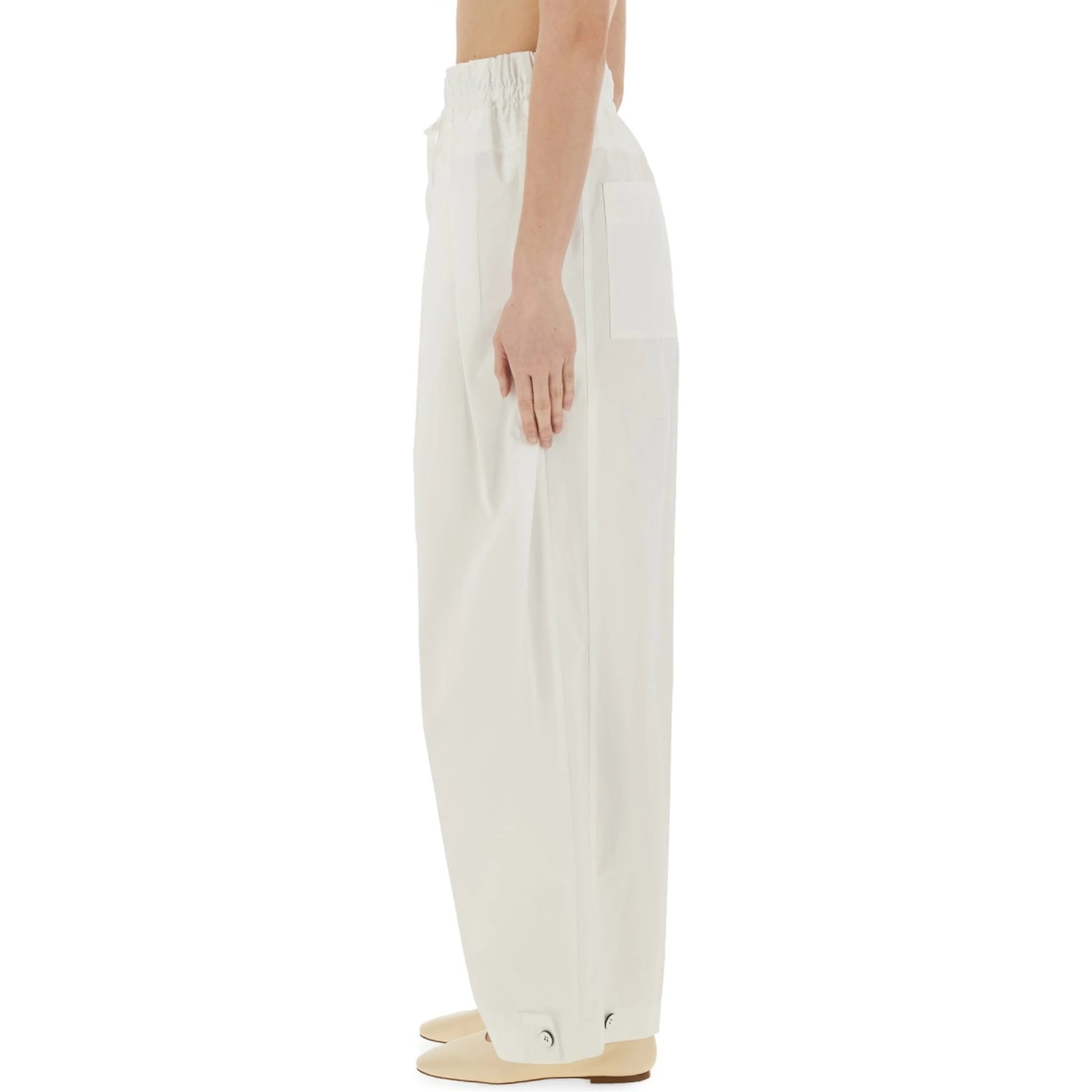 WIDE PANTS IN COTTON GABARDINE
