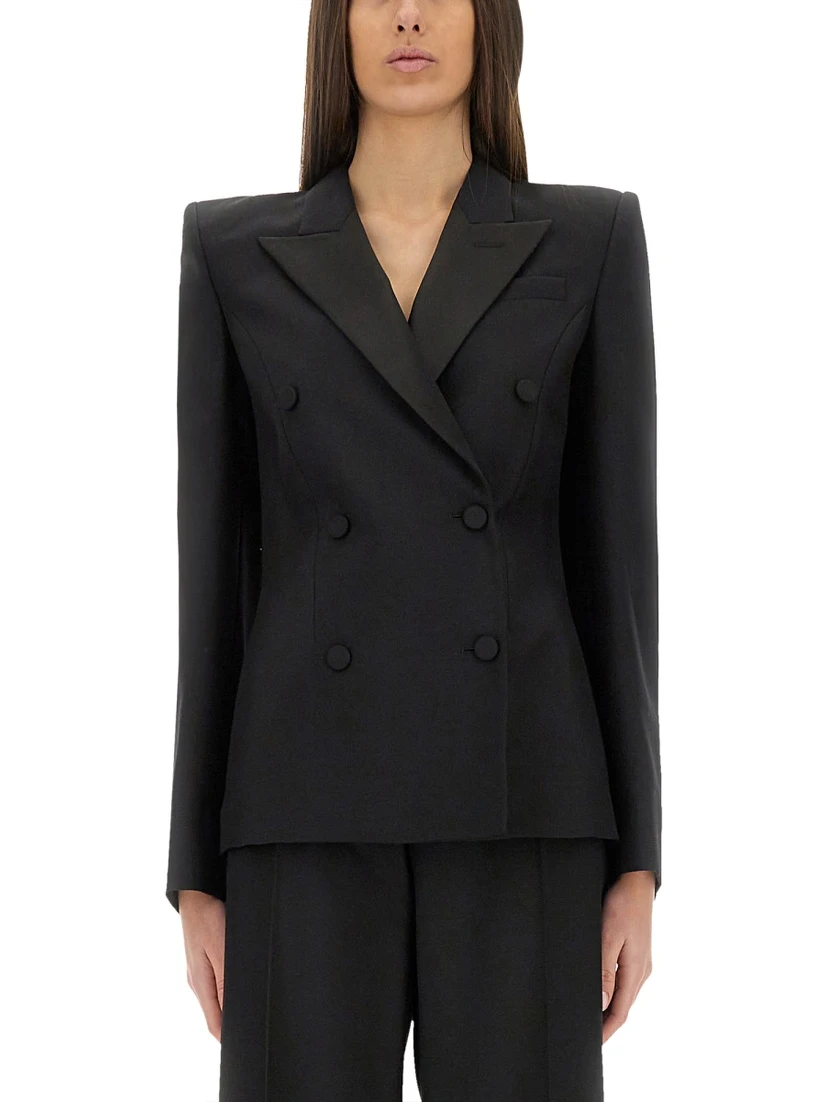 DOUBLE-BREASTED JACKET WITH VOLUMINOUS SHOULDERS