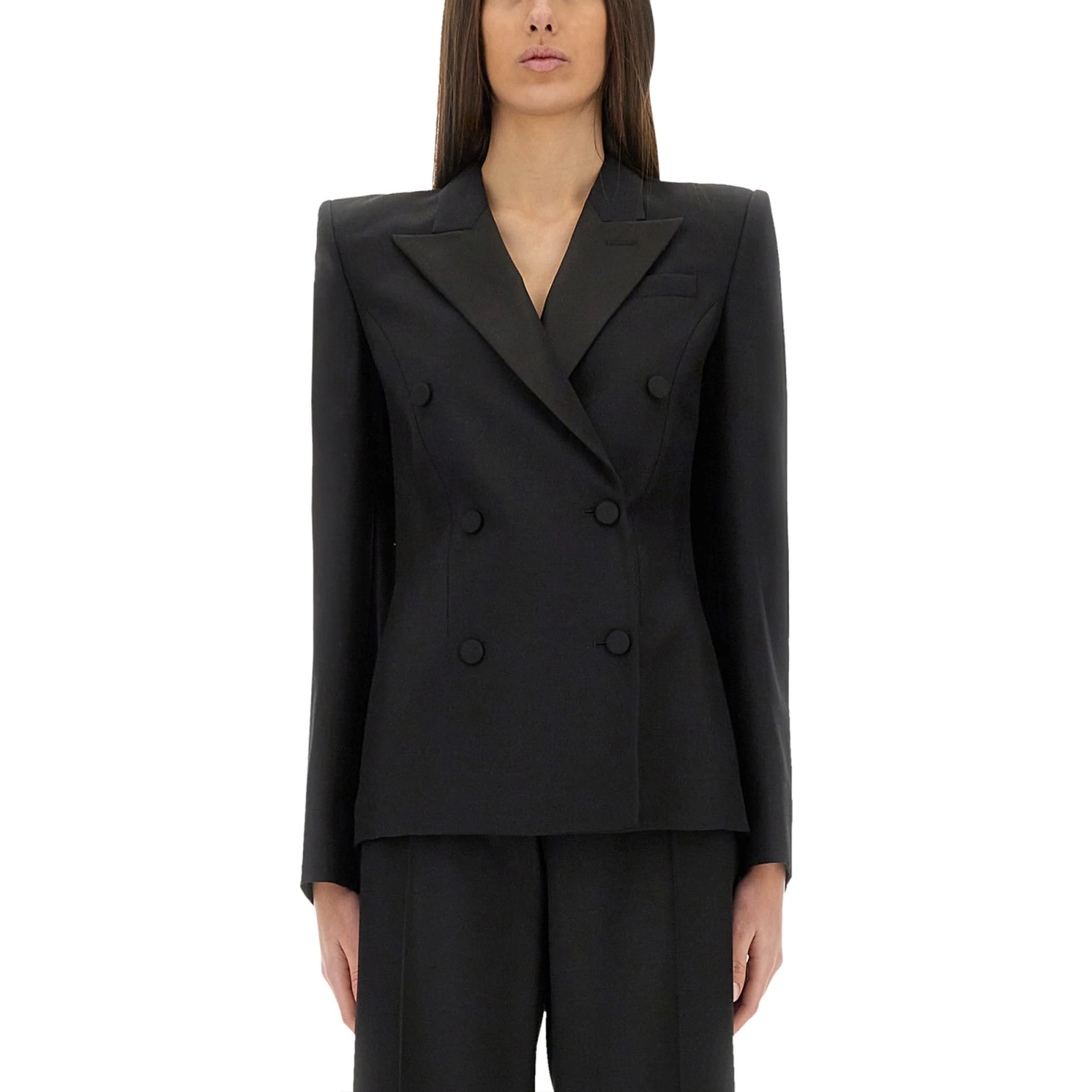 DOUBLE-BREASTED JACKET WITH VOLUMINOUS SHOULDERS