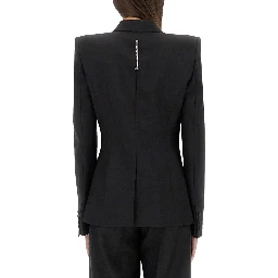 DOUBLE-BREASTED JACKET WITH VOLUMINOUS SHOULDERS