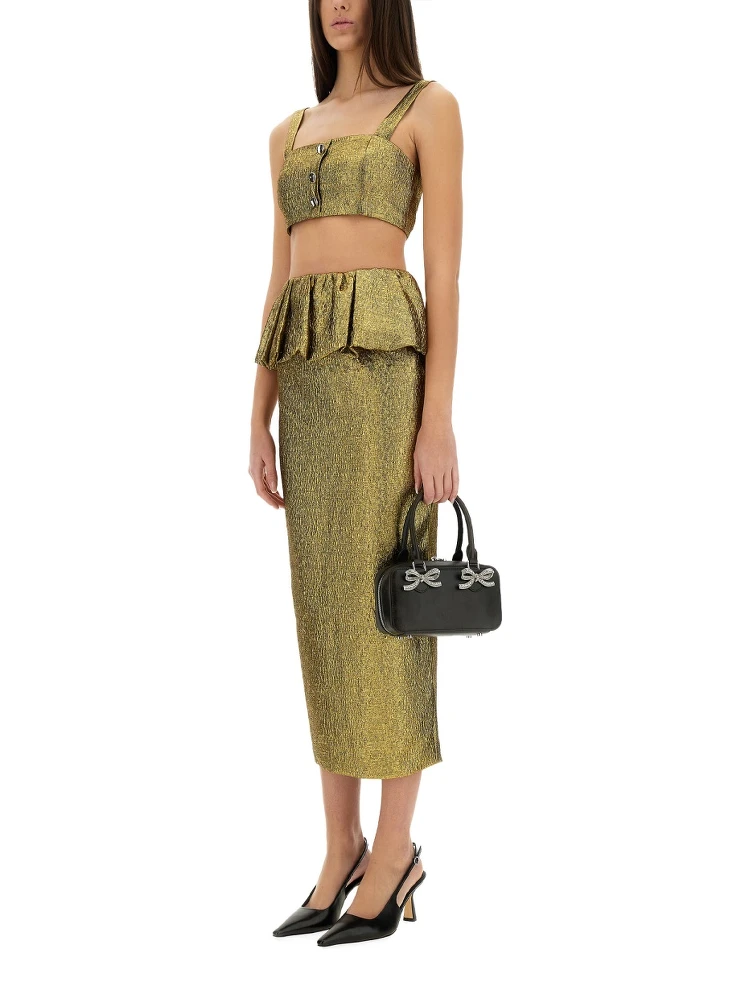 METALLIC JACQUARD CROP TOP alternative