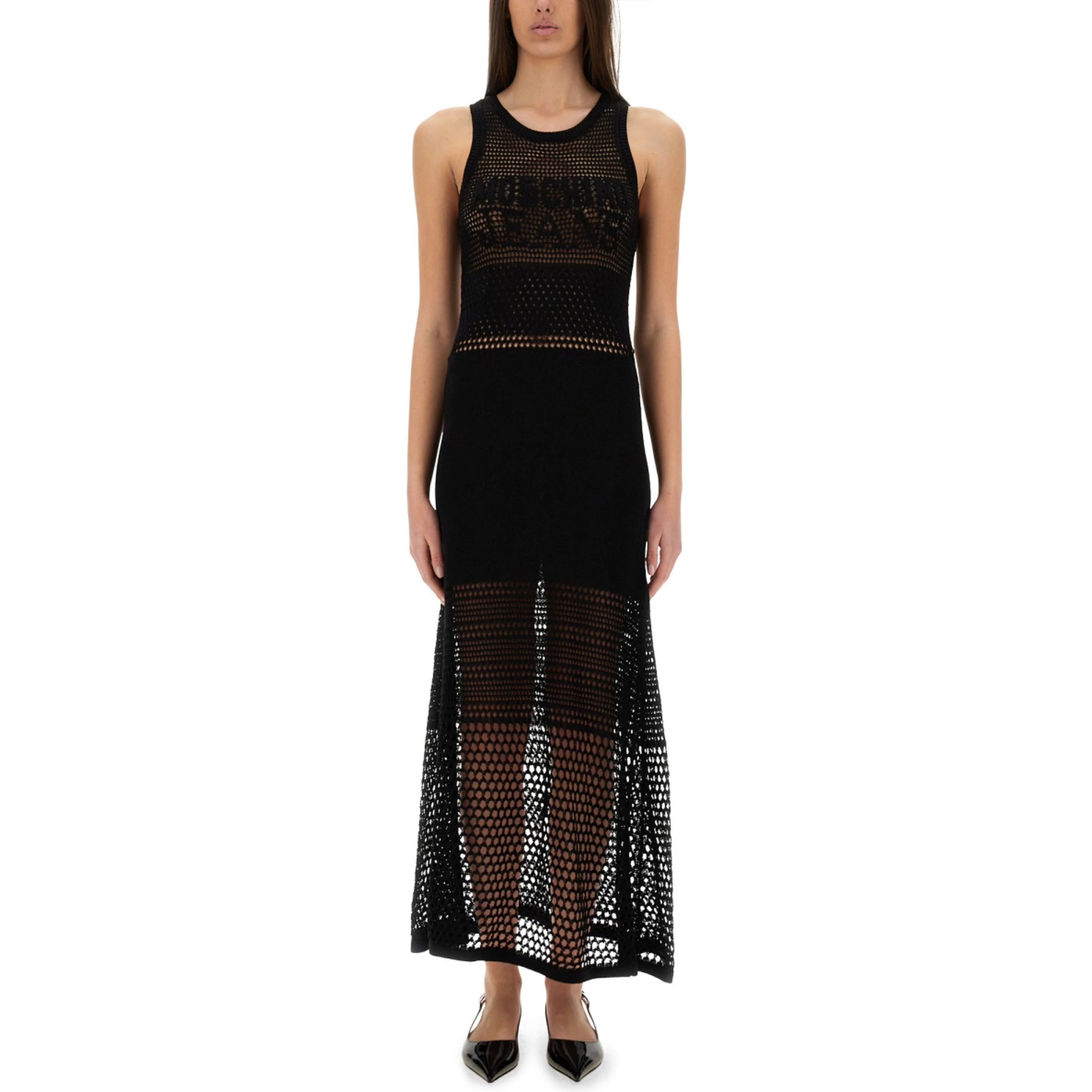 MESH DRESS WITH LOGO